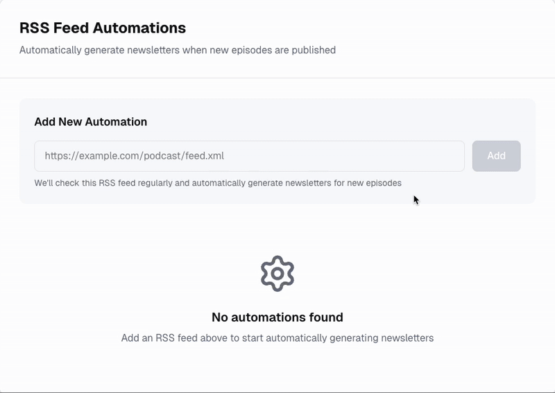 RSS automation