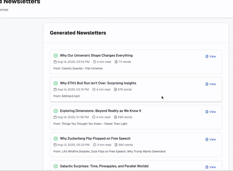 Newsletter preview